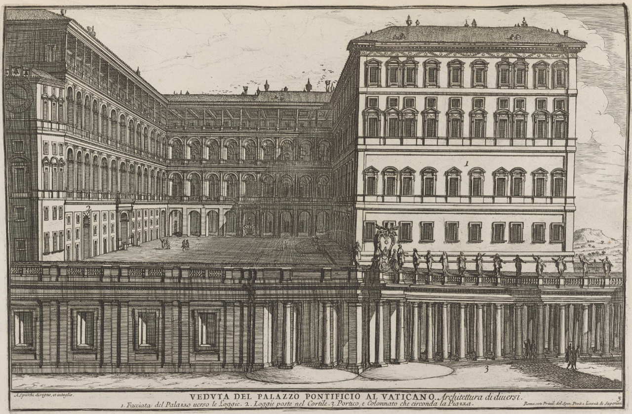 Veduta del Palazzo Pontificio al Vaticano by Alessandro Specchi (1699)